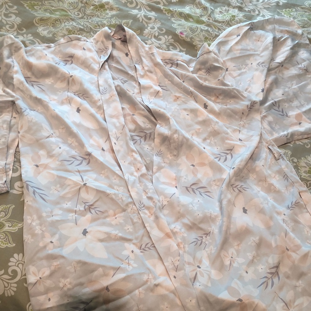VS Floral Silk Robe